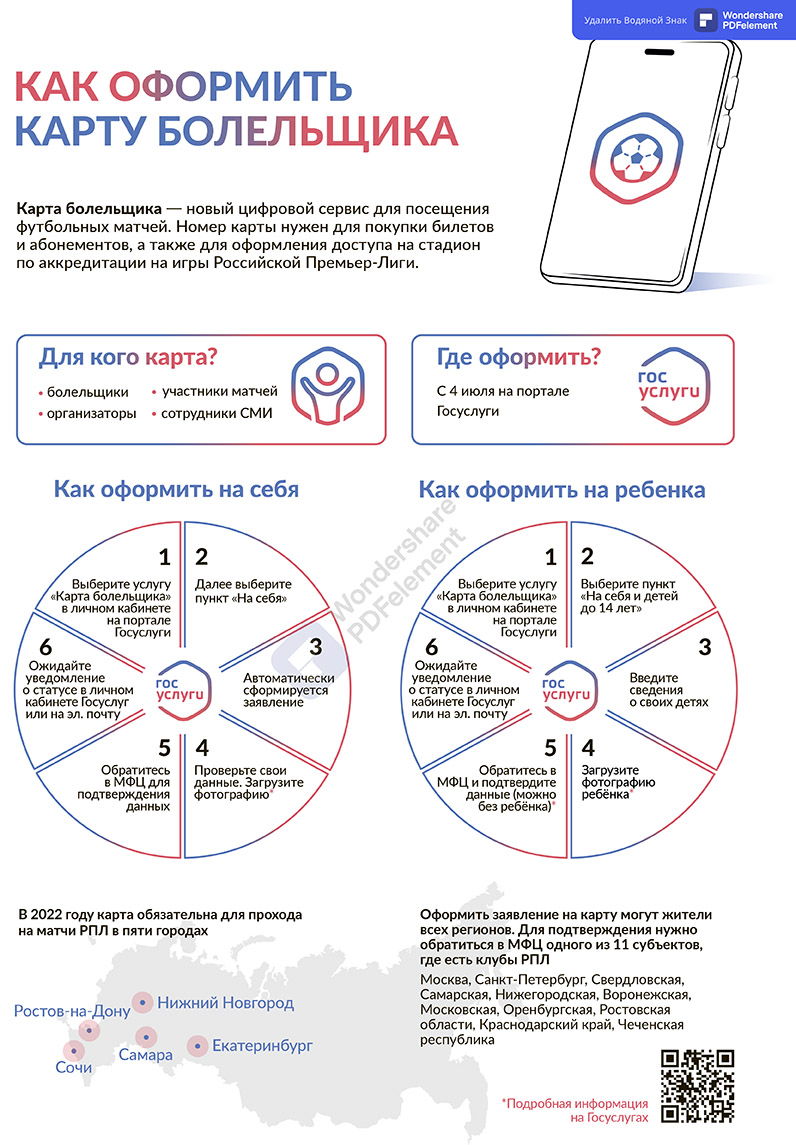 Карта болельщика футбол